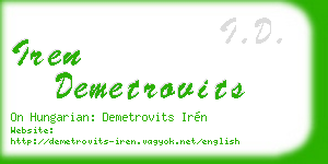 iren demetrovits business card